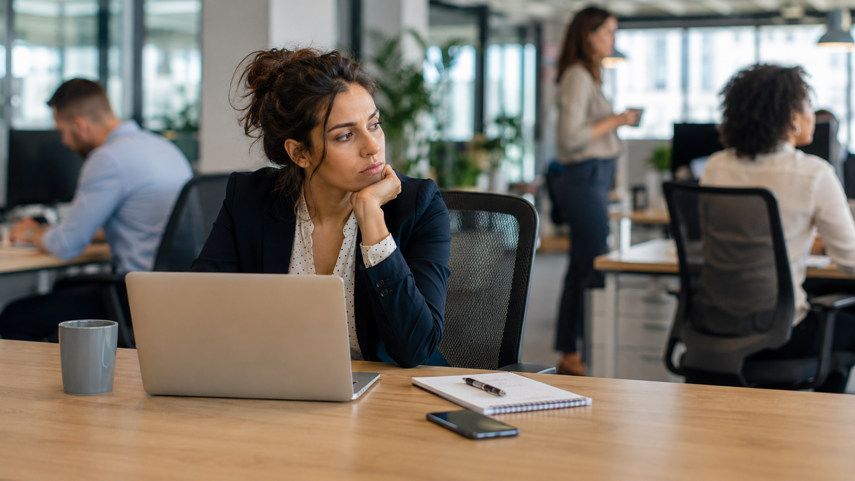 Poste de travail calme dans un bureau