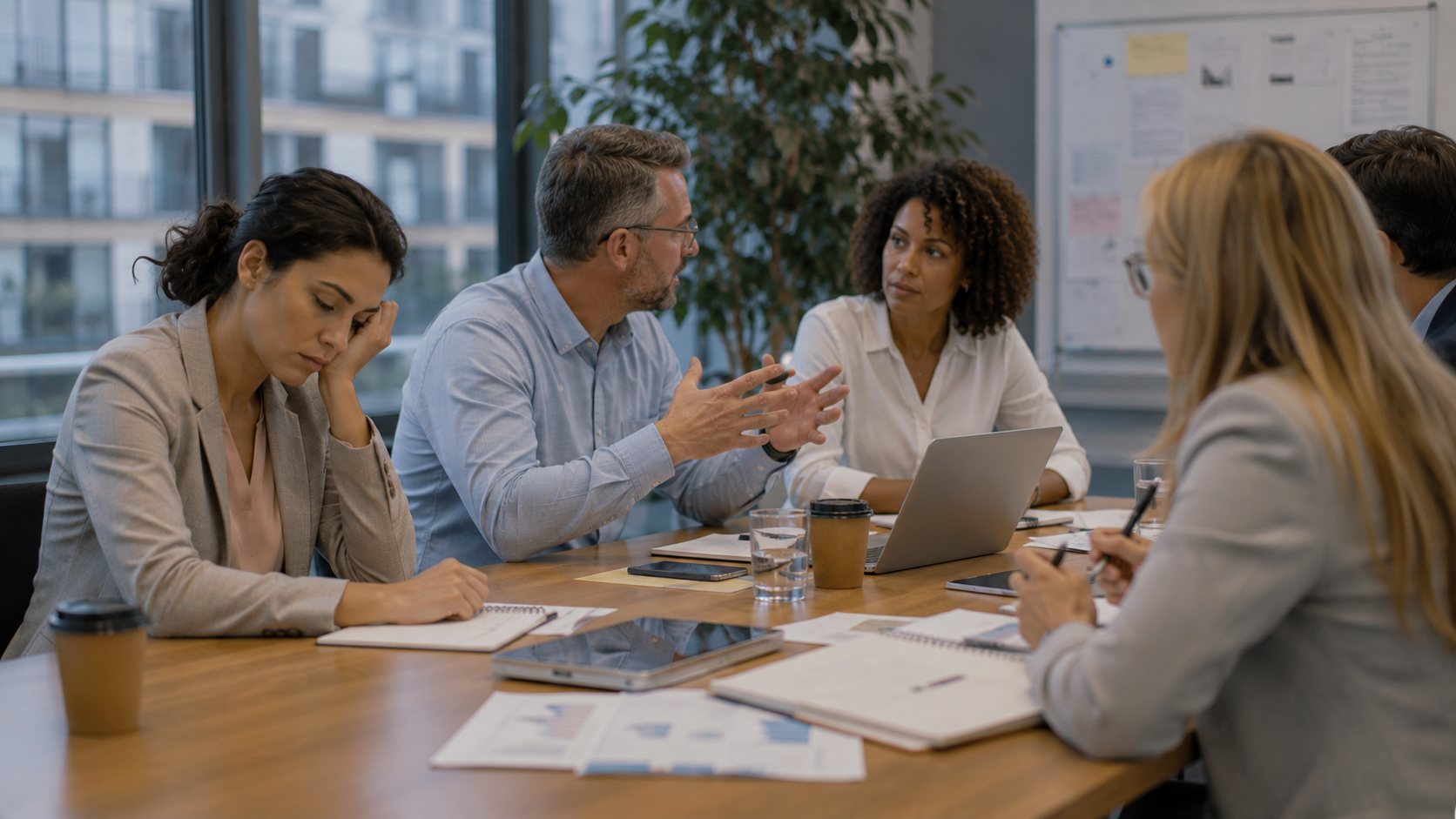 Collaborateurs en réunion