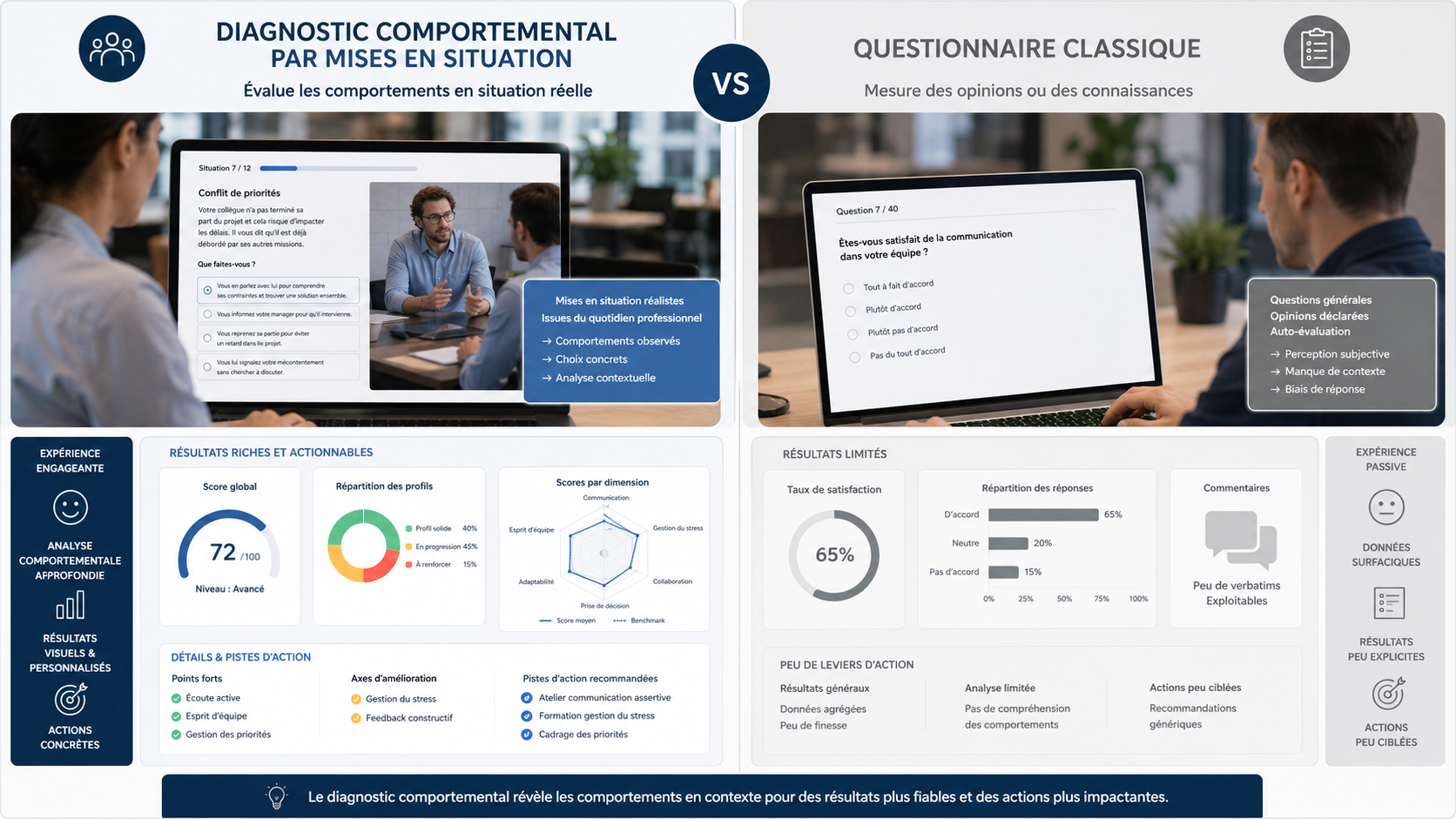 Analyse comparative sur ordinateur portable