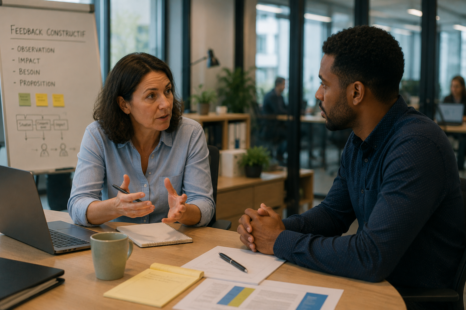 Échange professionnel en petit groupe