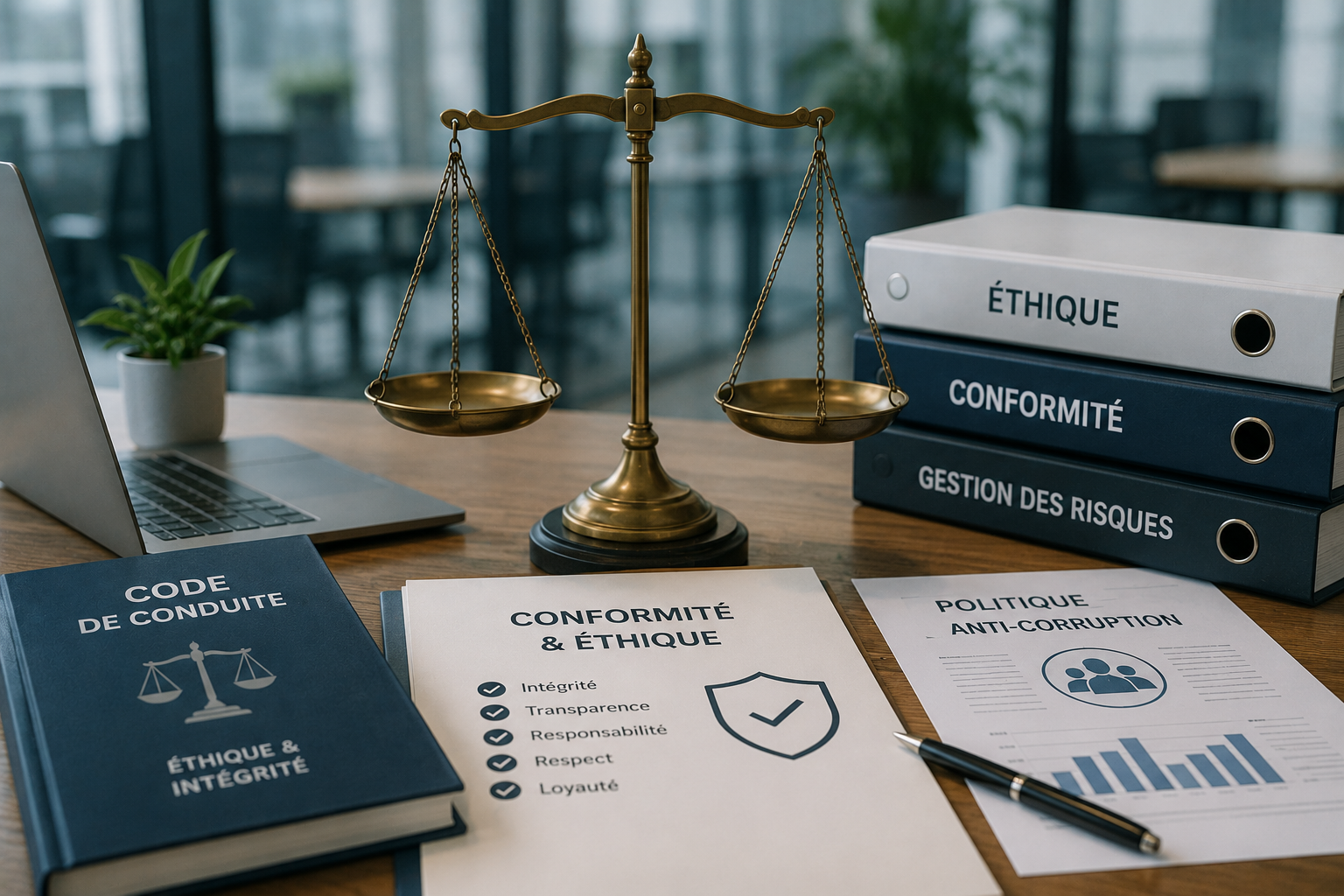 Bureau juridique avec documents professionnels