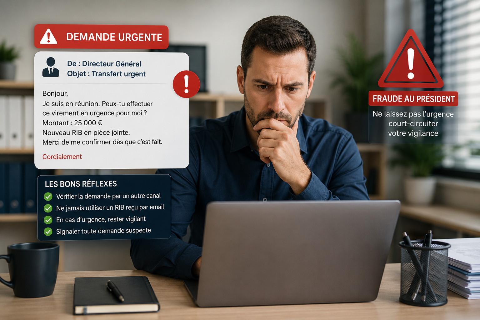 Phishing, fraude au président et manipulation : les bons réflexes