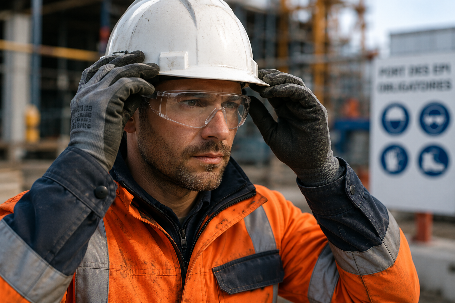 Professionnels équipés d’EPI dans un environnement de travail industriel